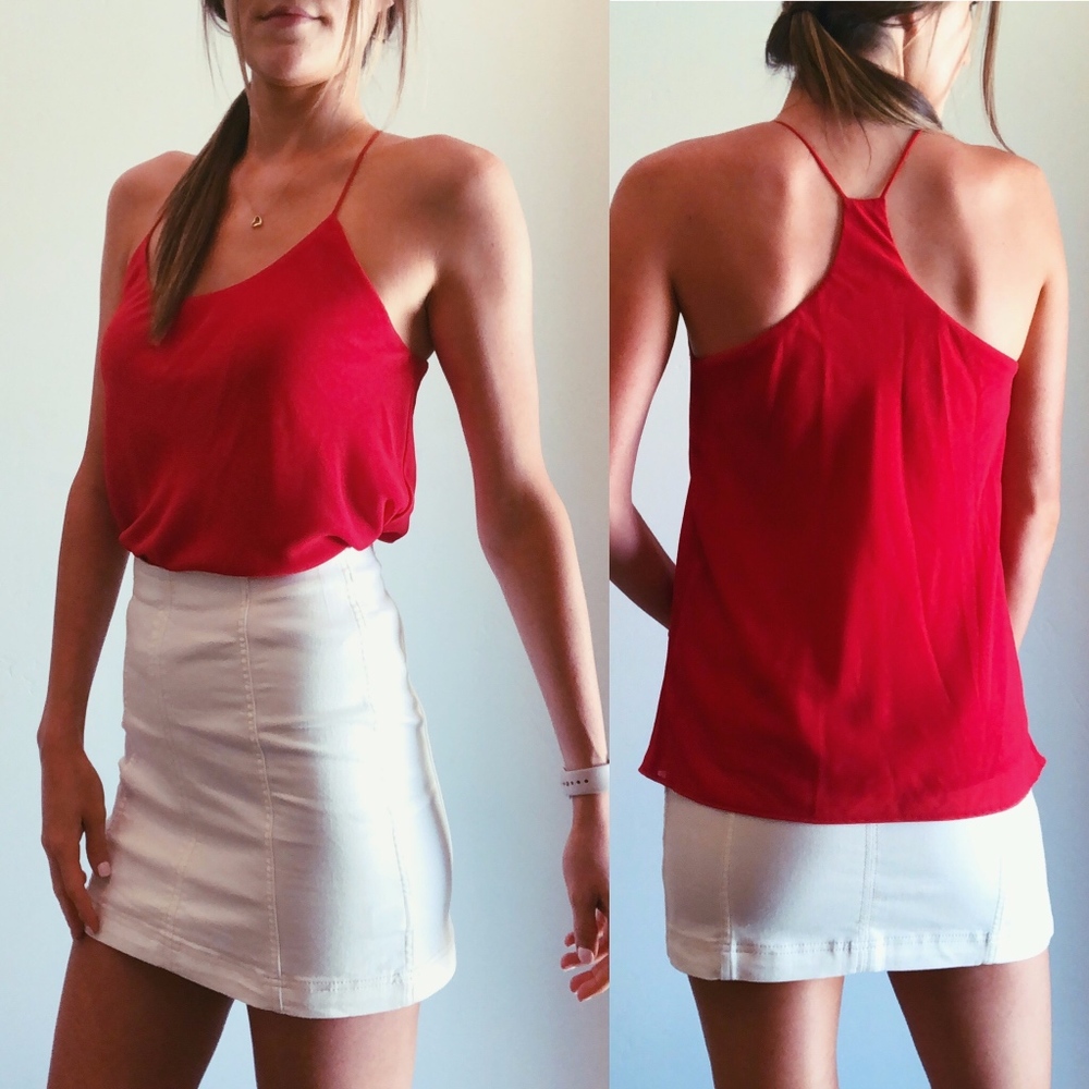 NWOT Naked Zebra Cherry Red Tank